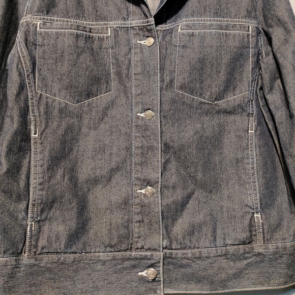 Marsh Landing Women's Jean Jacket Medium Oversized - Picture 3 of 7
